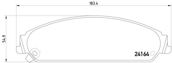 Hella Pagid Disc Brake Pad Set  top view frsport 355011891