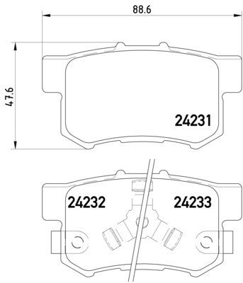 hella pagid disc brake pad set  frsport 355012061