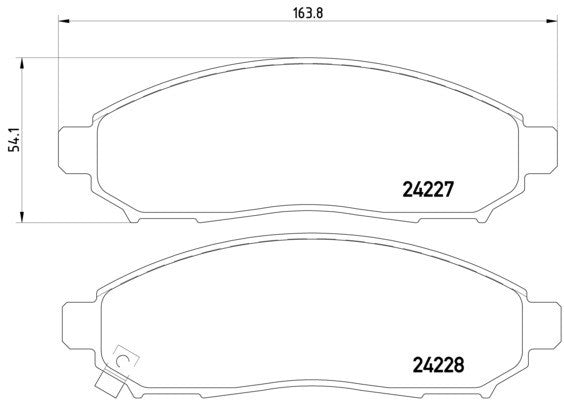 Hella Pagid Disc Brake Pad Set  top view frsport 355012071