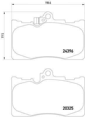 Hella Pagid Disc Brake Pad Set  top view frsport 355012121