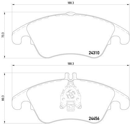 hella pagid disc brake pad set  frsport 355012621