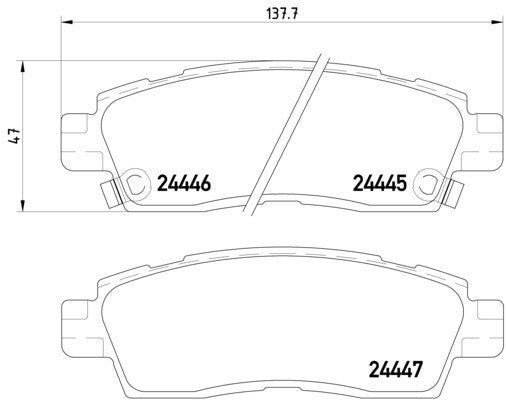 hella pagid disc brake pad set  frsport 355012821