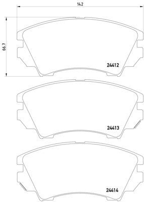 hella pagid disc brake pad set  frsport 355013041