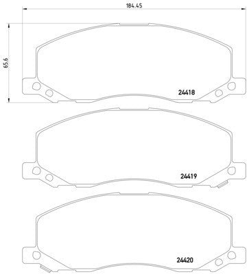 hella pagid disc brake pad set  frsport 355013061