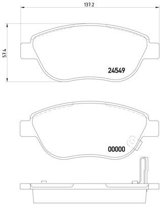 hella pagid disc brake pad set  frsport 355013371