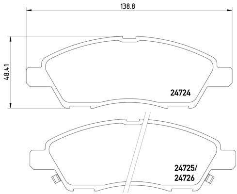 Hella Pagid Disc Brake Pad Set  top view frsport 355014071