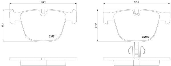 hella pagid disc brake pad set  frsport 355014141