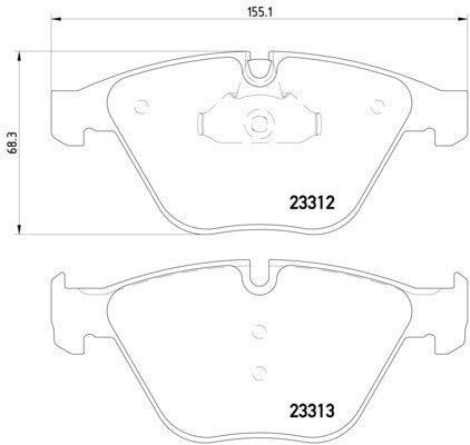 hella pagid disc brake pad set  frsport 355015391