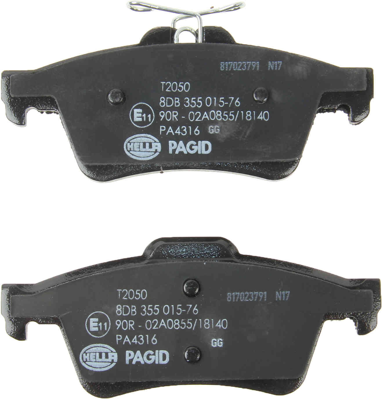 hella pagid disc brake pad set  frsport 355015761