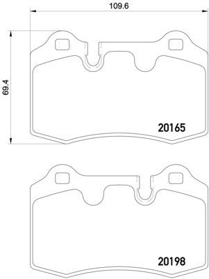 hella pagid disc brake pad set  frsport 355015881