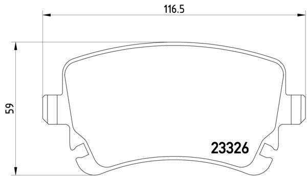 Hella Pagid Disc Brake Pad Set  top view frsport 355015951