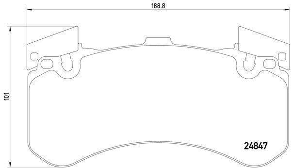 Hella Pagid Disc Brake Pad Set  top view frsport 355015991