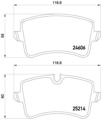 hella pagid disc brake pad set  frsport 355016011