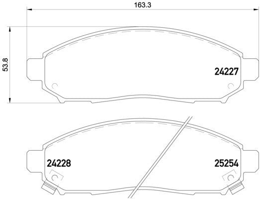 Hella Pagid Disc Brake Pad Set  top view frsport 355016121