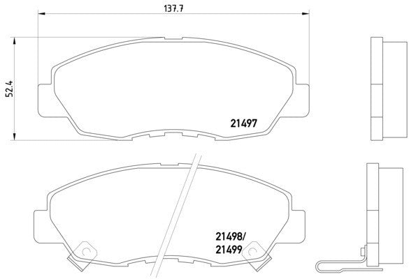 Hella Pagid Disc Brake Pad Set  top view frsport 355016511