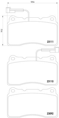 hella pagid disc brake pad set  frsport 355018361