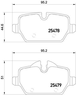 Hella Pagid Disc Brake Pad Set  top view frsport 355020111