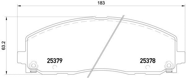 Hella Pagid Disc Brake Pad Set  top view frsport 355020571