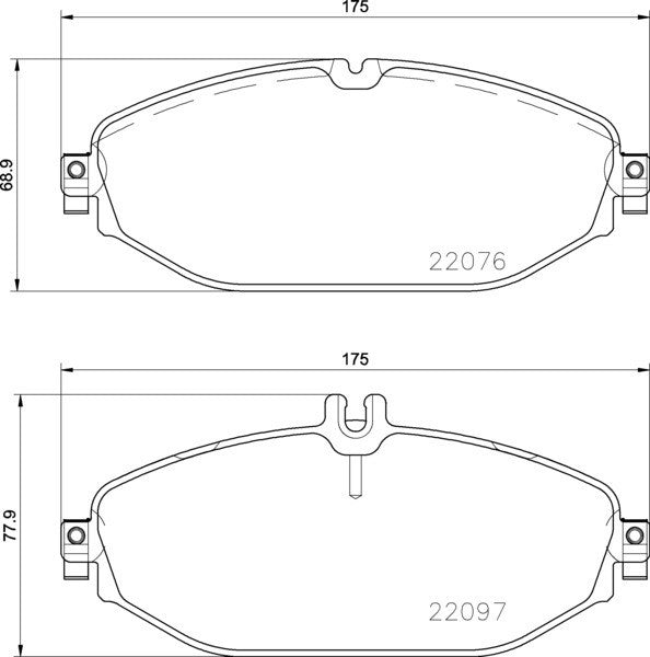 hella pagid disc brake pad set  frsport 355021921