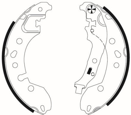 Hella Pagid Drum Brake Shoe  top view frsport 355022181