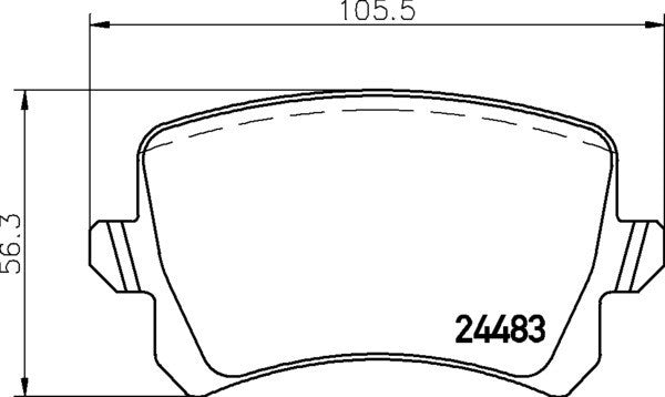 hella pagid disc brake pad set  frsport 355025331