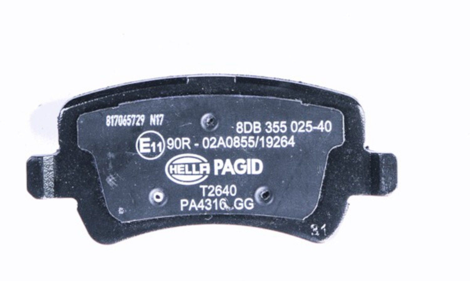 Hella Pagid Disc Brake Pad Set  top view frsport 355025401