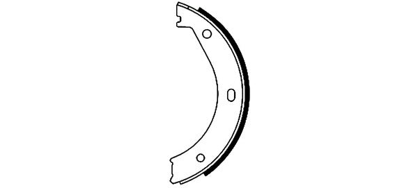 hella pagid parking brake shoe set  frsport 355050311