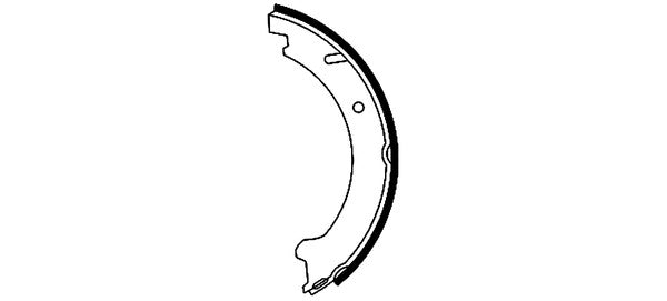 hella pagid parking brake shoe set  frsport 355050361