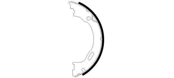 hella pagid parking brake shoe set  frsport 355050451