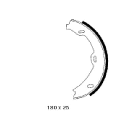 hella pagid parking brake shoe set  frsport 355050491