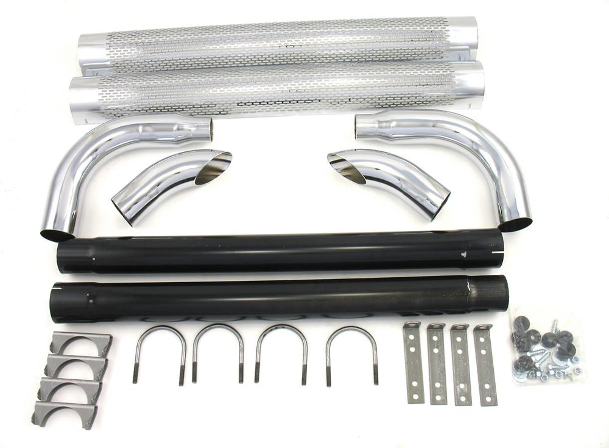 Patriot Exhaust Chrome Side Pipes - 50in PEPH1050