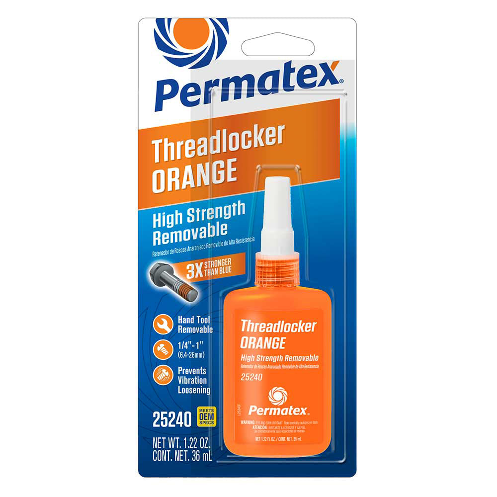 Permatex Threadlocker High Streng th Orange 35ml Bottle PEX25240