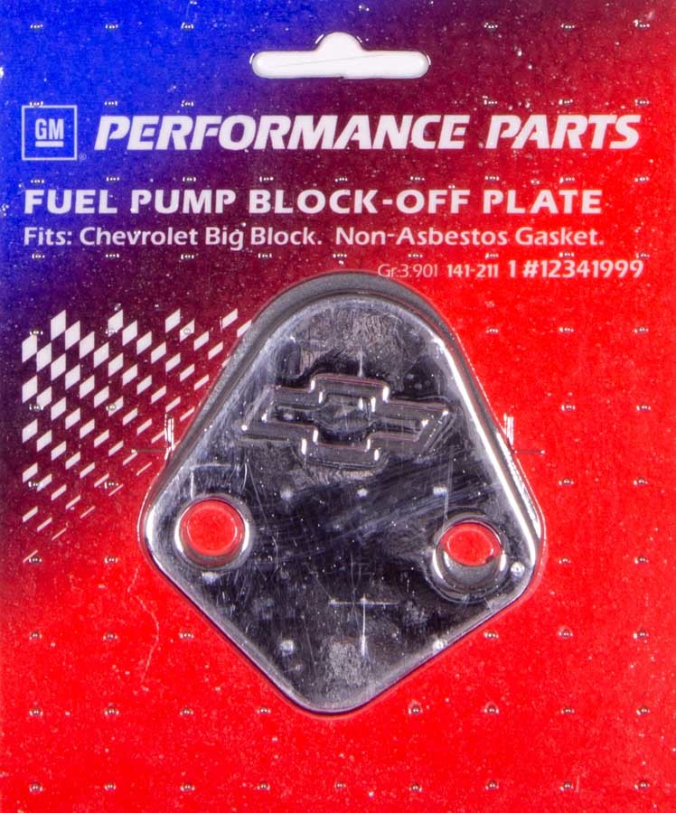 Proform BBC Bowtie Fuel Pump Block Off Plate PFM141-211