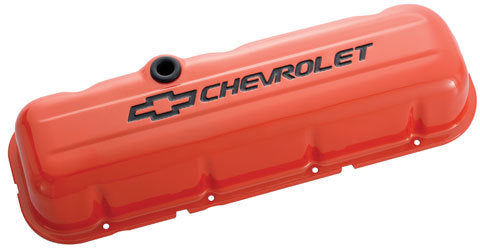 Proform BBC Valve Covers - Stamped - Orange PFM141-787