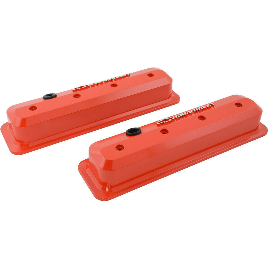 Proform SBC Valve Cover Slant Edge Orange PFM141-841