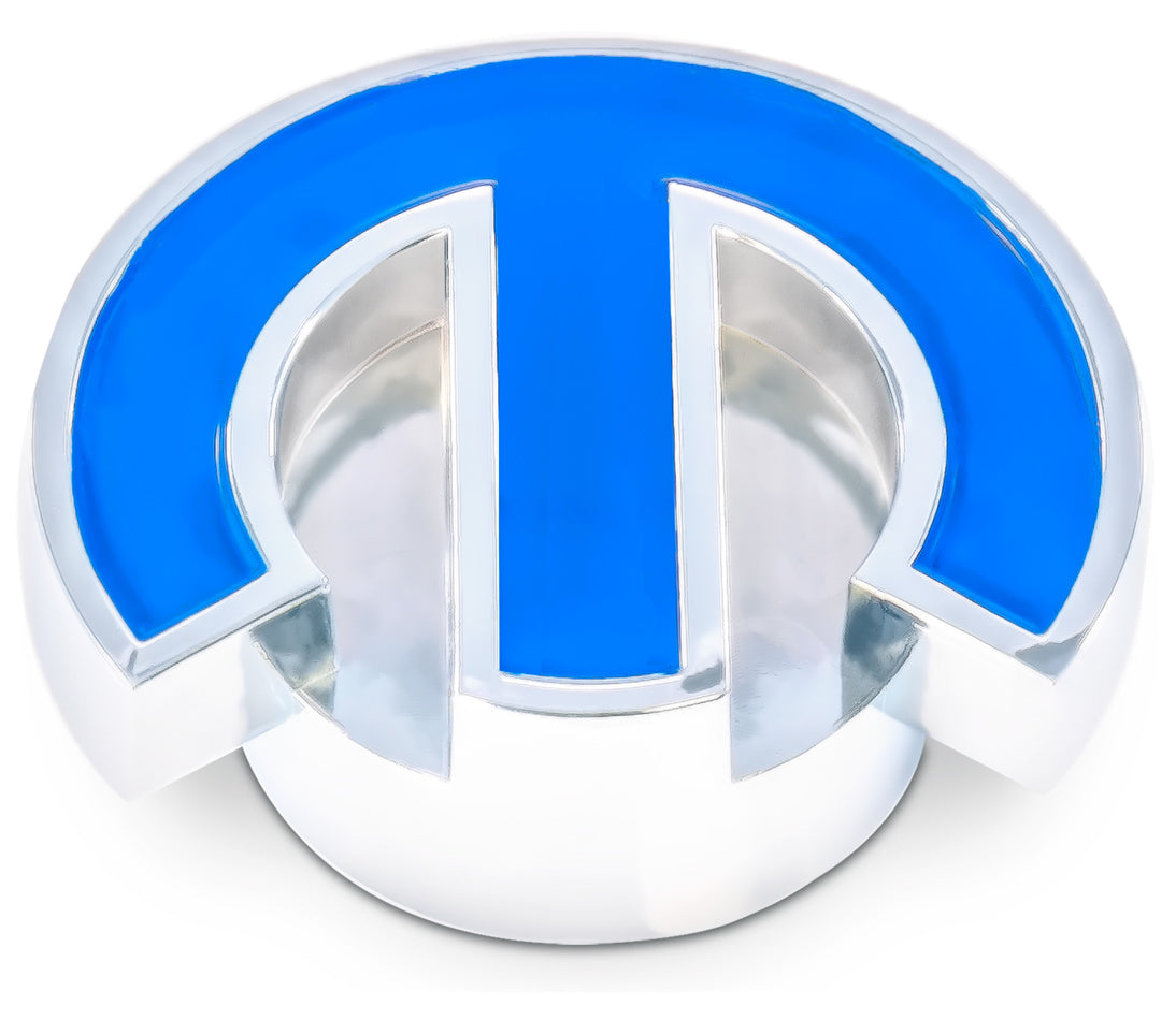 Proform Mopar Deluxe Air Cleaner Nut Chrome w/Blue Emblem PFM440-337