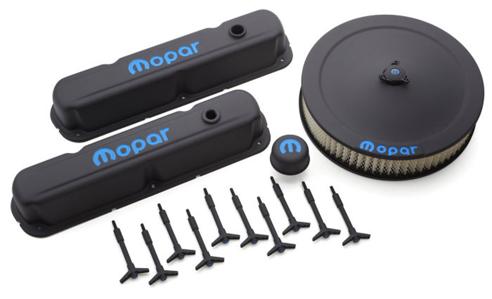 Proform Engine Dress-Up Kit Blac k Crinkle w/Blue MOPAR PFM440-758