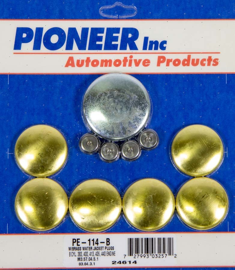 Pioneer Automotive Industries BBM B/RB Freeze Plug Kit - Brass PIOPE114B