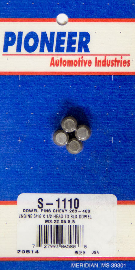 Pioneer Automotive Industries SBC Dowel Pin Kit (4) PIOS-1110