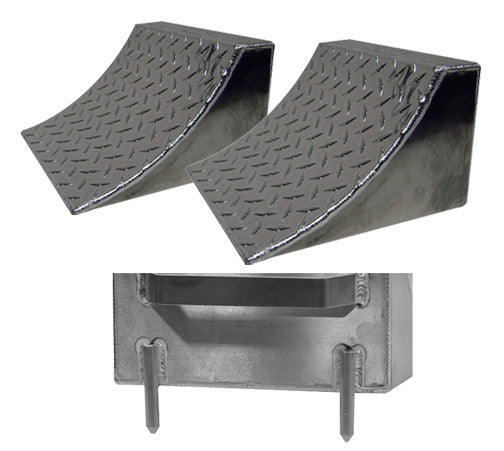Pit-Pal Products Wheel Chocks w/ Pins Pair PIT277