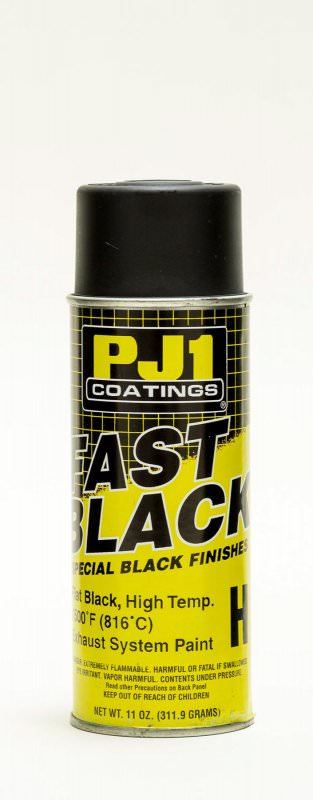 PJ1 Products Flat Black Hi-Temp Paint 2000degF 11oz PJ116-HIT