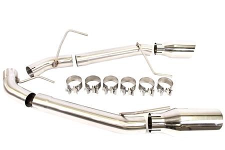 PrivateLabelMfg 2.5" Dual Axle Back Exhaust Pipe Kit Mustang 05-10 V8 GT GT500