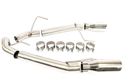 PrivateLabelMfg 2.5" Dual Axle Back Exhaust Pipe Kit Mustang 05-10 V8 GT GT500