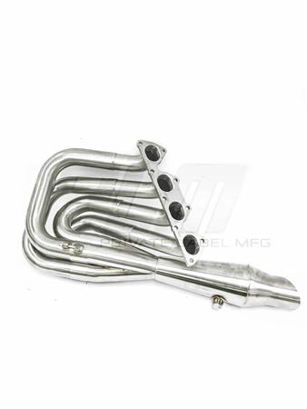PrivateLabelMfg Power Driven B-Series Hood Exit Race Header with 4-1 Megaphone B18 B20