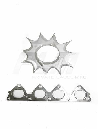PrivateLabelMfg Power Driven B-Series Hood Exit Race Header with 4-1 Megaphone B18 B20