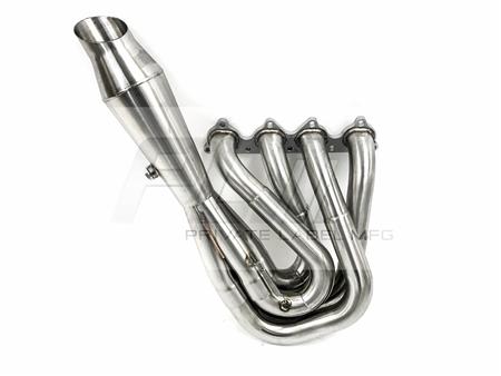 PrivateLabelMfg Power Driven H-Series Hood Exit Race Header 4-1 Megaphone H22 F20B H22A