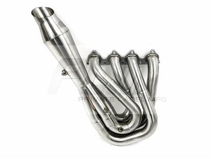 PrivateLabelMfg Power Driven H-Series Hood Exit Race Header 4-1 Megaphone H22 F20B H22A