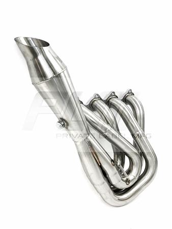 PrivateLabelMfg Power Driven H-Series Hood Exit Race Header 4-1 Megaphone H22 F20B H22A