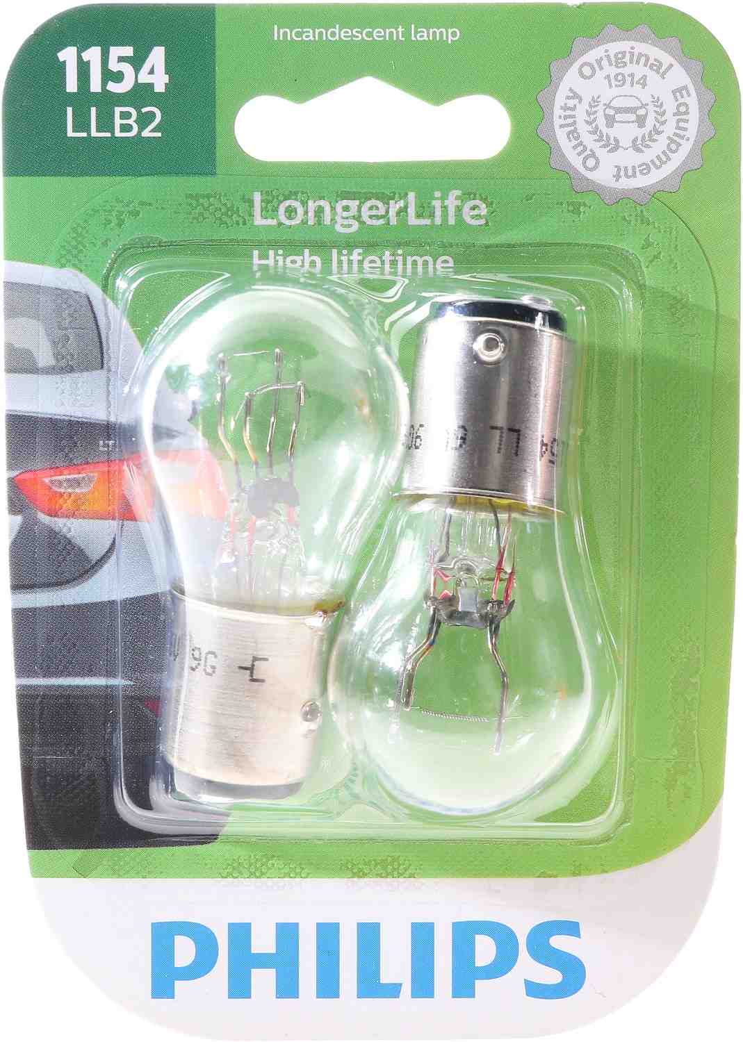 Philips Tail Light Bulb  top view frsport 1154LLB2