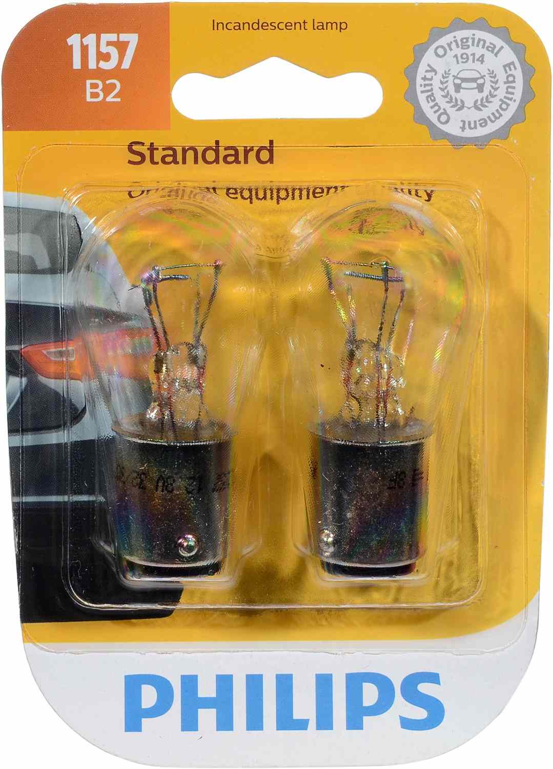 Philips Tail Light Bulb  top view frsport 1157B2